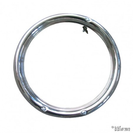 CERCLAGE CHROMÉ DE PHARE ROND 3 TROUS + VISSERIE 8/67-