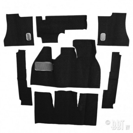 KIT MOQUETTE BOUCLETTE COLORIS NOIR 7 PIÈCES de 08/59 à 07/68