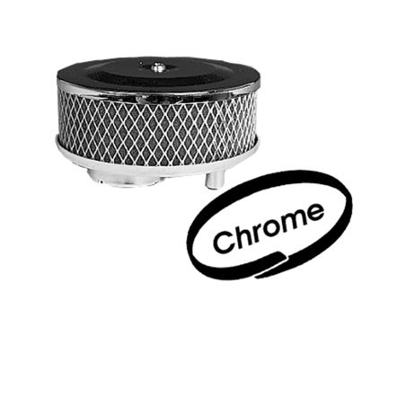 FILTRE À AIR ROND CHROMÉ À GRILLES